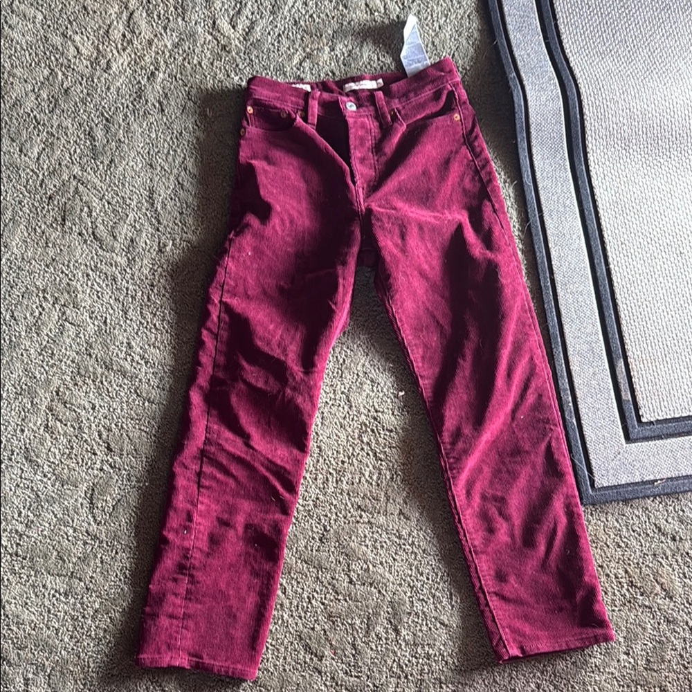 Women's Burgundy Jeans